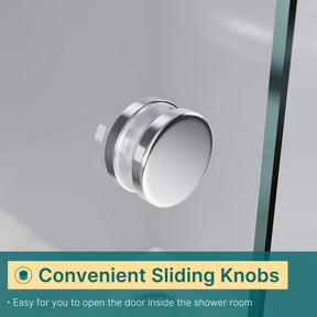 Convenient Sliding Knobs: Easy for you to open the door inside the shower room