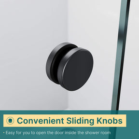 Convenient Sliding Knobs: Easy for you to open the door inside the shower room
