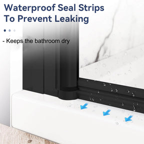 Waterproof Seal Strips To Prevent Leaking. Keeps the bathroom dry.