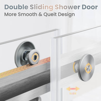 Double Sliding Shower Door: More Smooth & Queit Design