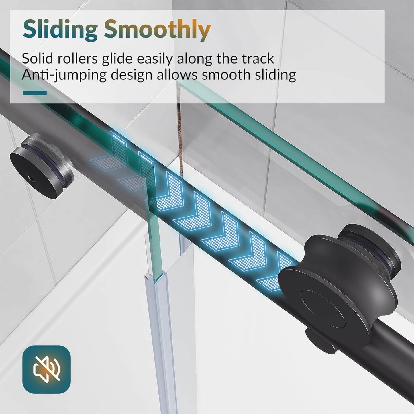 Sliding Smoothly: Solid rollers glide easily along the track Anti-jumping design allows smooth sliding