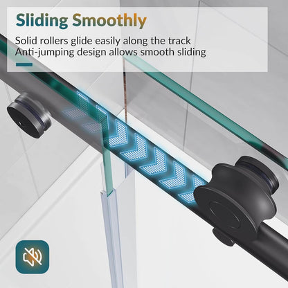 Sliding Smoothly: Solid rollers glide easily along the track Anti-jumping design allows smooth sliding
