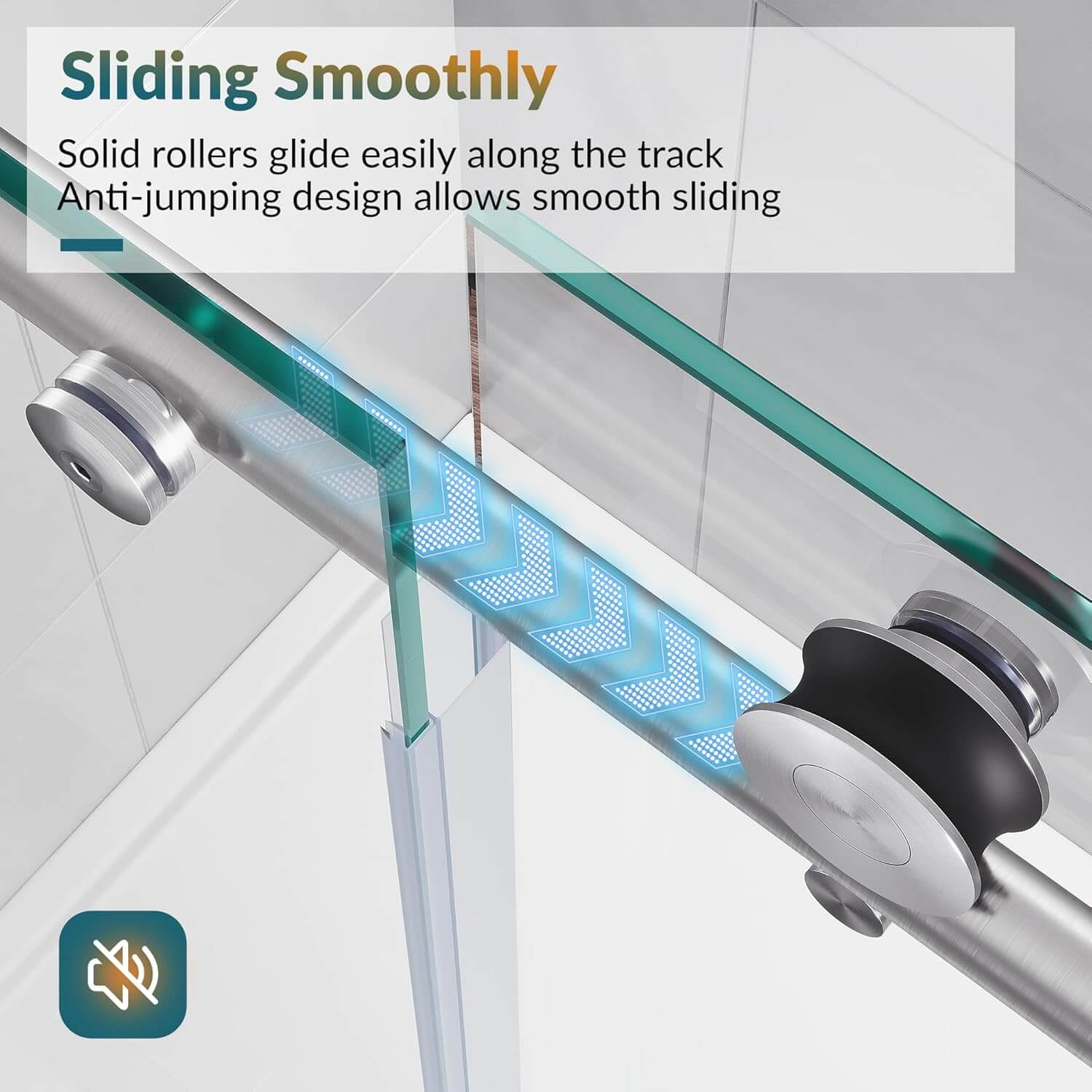 Sliding Smoothly: Solid rollers glide easily along the track Anti-jumping design allows smooth sliding