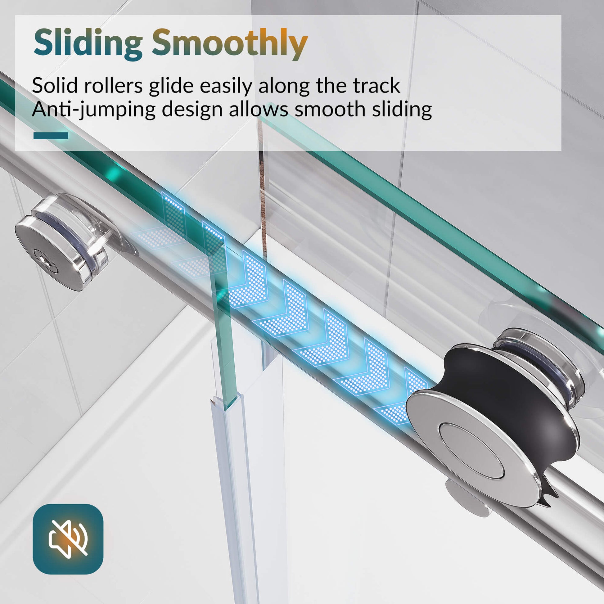 Sliding Smoothly: Solid rollers glide easily along the track Anti-jumping design allows smooth sliding