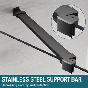 STAINLESS STEEL SUPPORT BAR: Increasing security and protection
