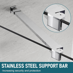 STAINLESS STEEL SUPPORT BAR: Increasing security and protection