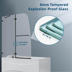 Safety from Shattering: ANSI-certified 5/16" (8 mm) thick clear glass holds a strong impact and isn't easy to break, making your bathroom safer