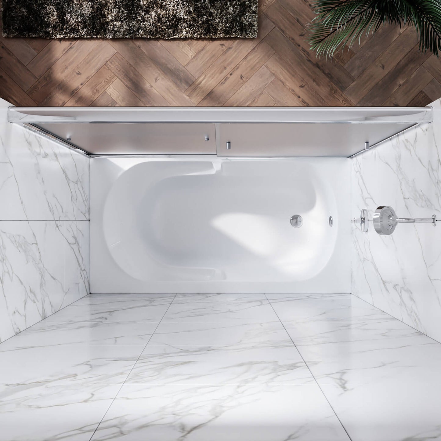 Separate Wet and Dry: Prevent water from escaping the shower door