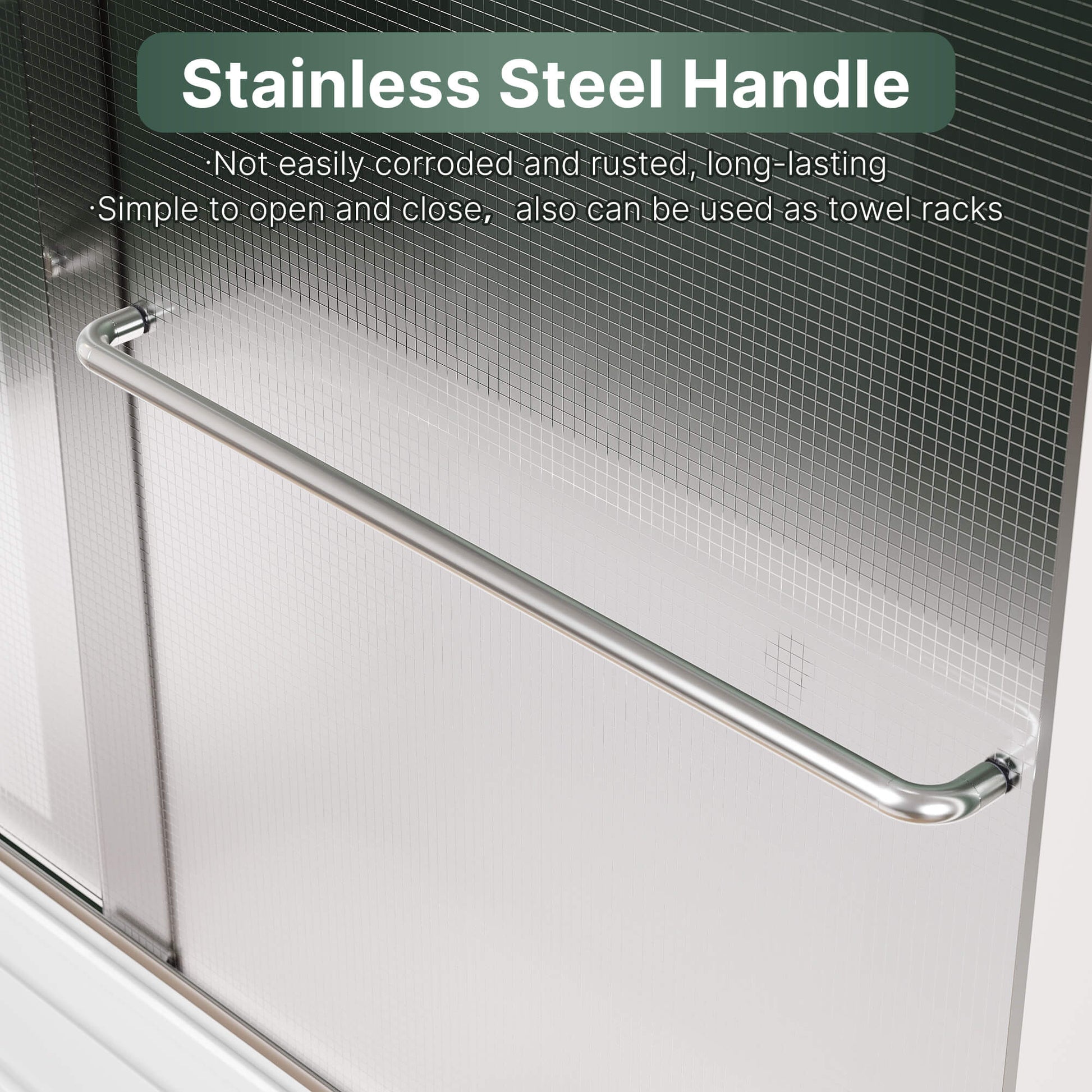 Stainless Steel Handle:Not easily corroded and rusted, long lastiong. Simple to open and close, also can be used as towel racks