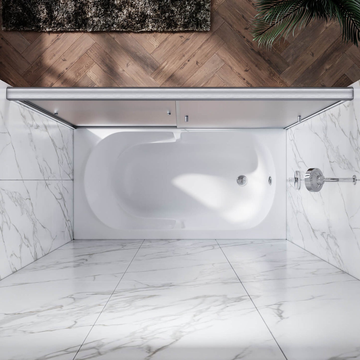 Separate Wet and Dry: Prevent water from escaping the shower door