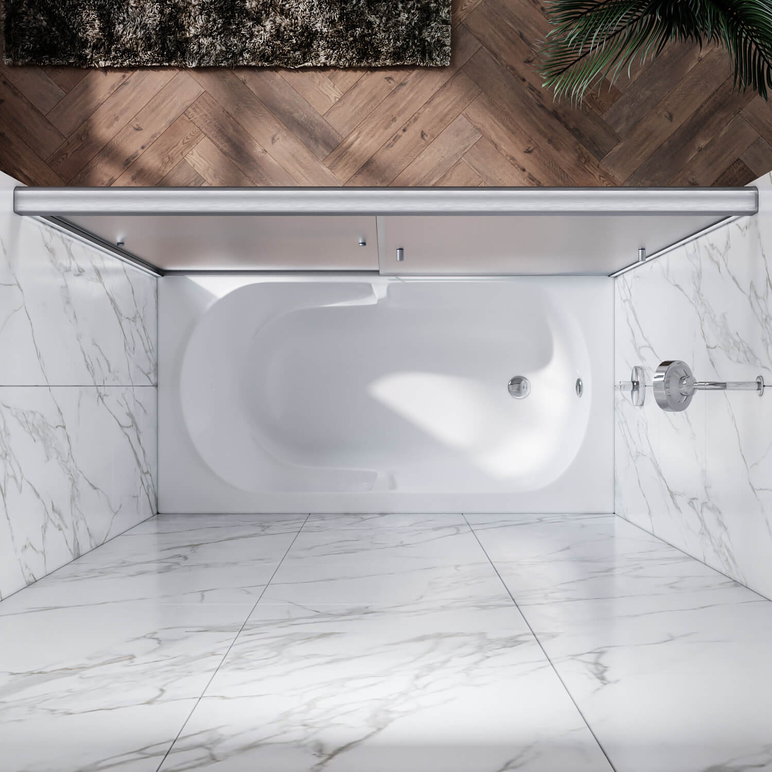Separate Wet and Dry: Prevent water from escaping the shower door