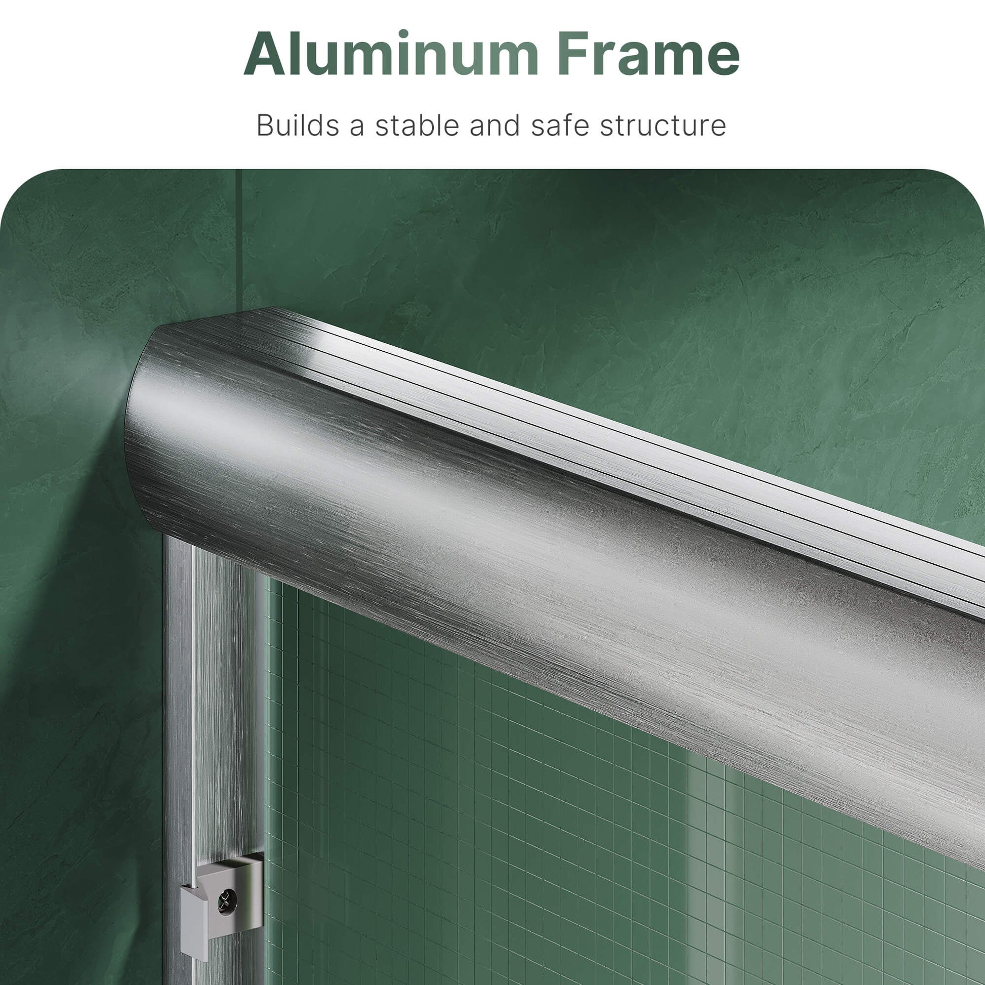 Aluminum Frame: Builds a stable and safe structure