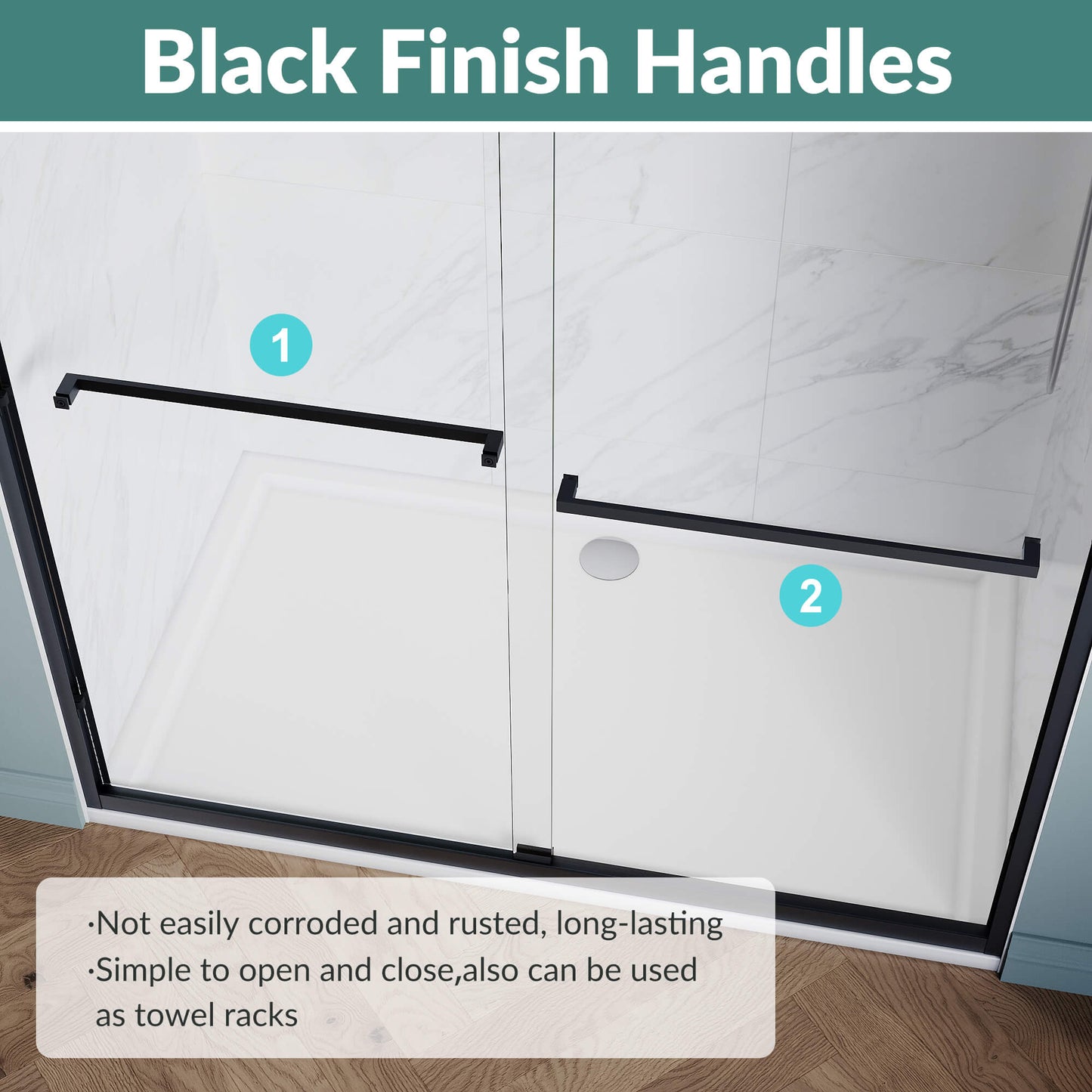 Stainless Steel Handle:Not easily corroded and rusted, long lastiong. Simple to open and close, also can be used as towel racks