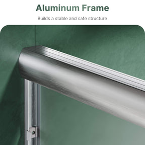 Aluminum Frame: Builds a stable and safe structure