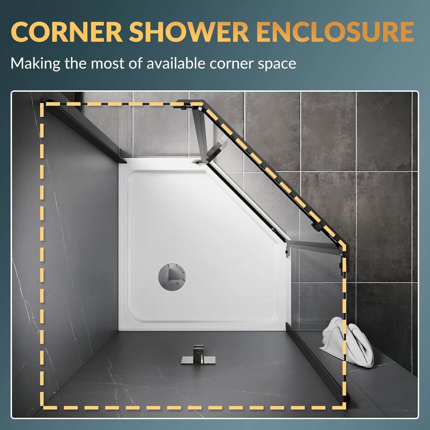 CORNER SHOWER ENCLOUSURE: Making the most of available corner space