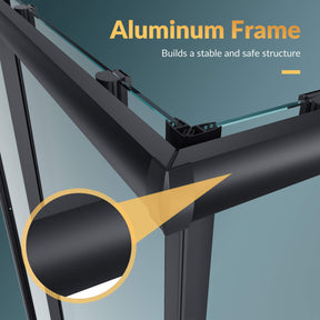 Aluminum Frame: Builds a stable and safe structure